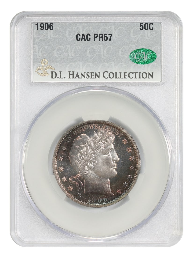 Barber Half Dollar 1906 50C Proof PR67 CACG (1 of 6)