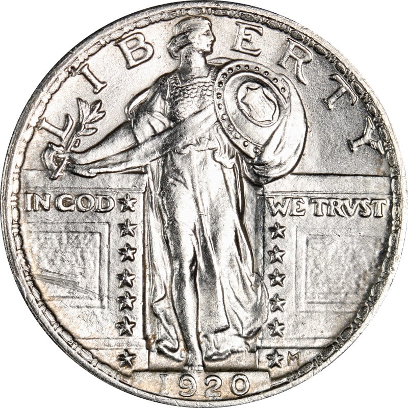 1920 P Silver Standing Liberty Quarter Coin: 1920 P Silver Standing Liberty Quarter Coin 1920-P Standing Liberty Quarter. This pre-owned coin is composed of silver and is in circulated condition, with scratches noted. Specifications Item Type: Q
