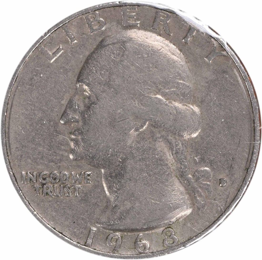 1968-D DDR FS-801 Washington Quarter XF Uncertified Denver Mint (1 of 2)
