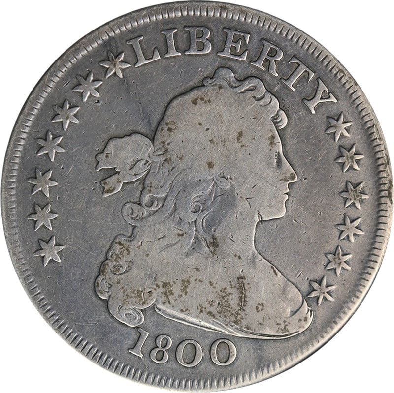 1800 United States Bust Dollar Silver Coin VG (1 of 2)