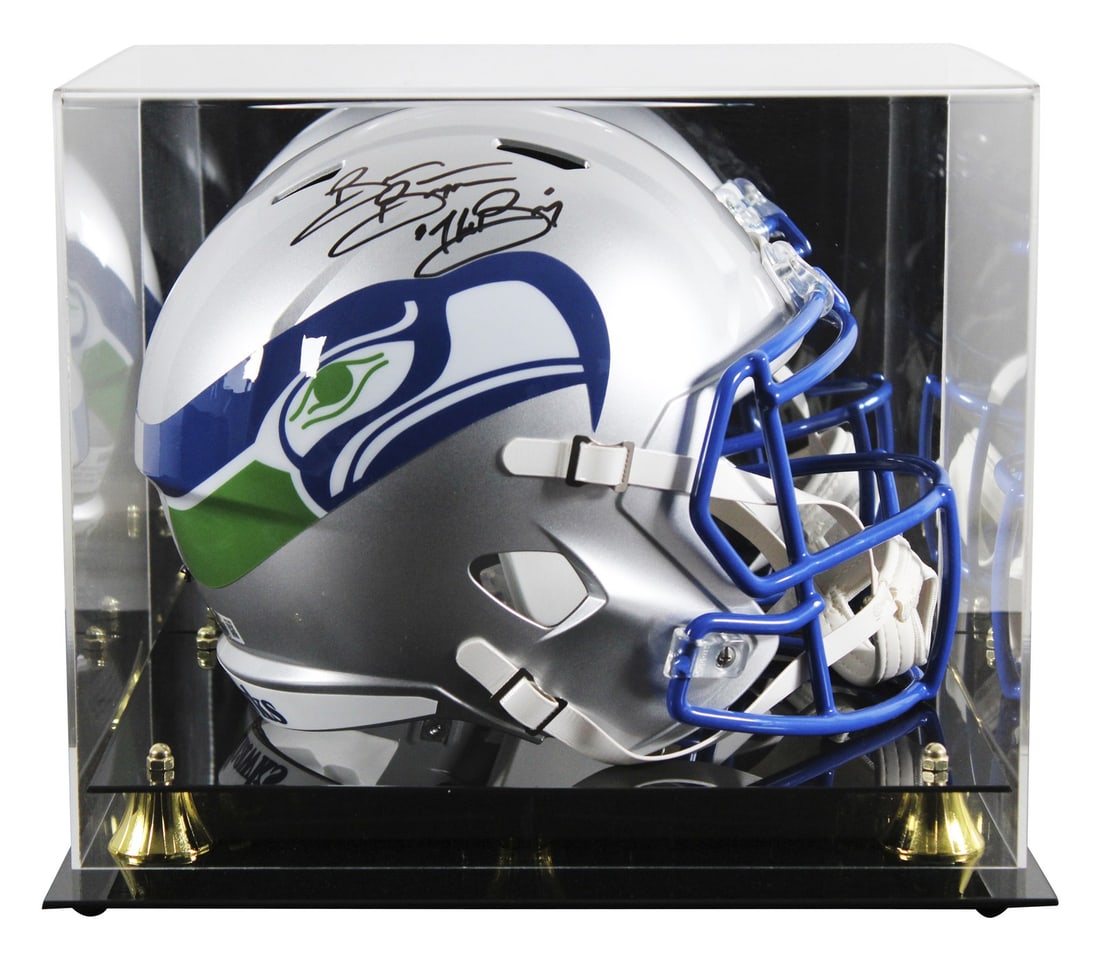 Seattle Seahawks Brian Bosworth Signed 1983 Throwback Helmet with BAS Authentication: Seattle Seahawks Brian Bosworth Signed 1983 Throwback Helmet with BAS Authentication This original 1983-01 Throwback Full Size Speed Replica Helmet is personally signed by Brian Bosworth, renowned lin