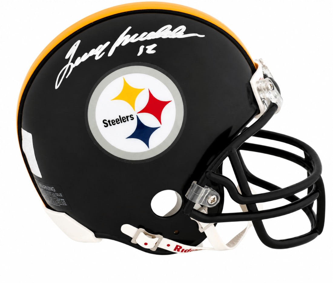 Pittsburgh Steelers Riddell VSR4 Mini Helmet Signed by Terry Bradshaw (1 of 1)
