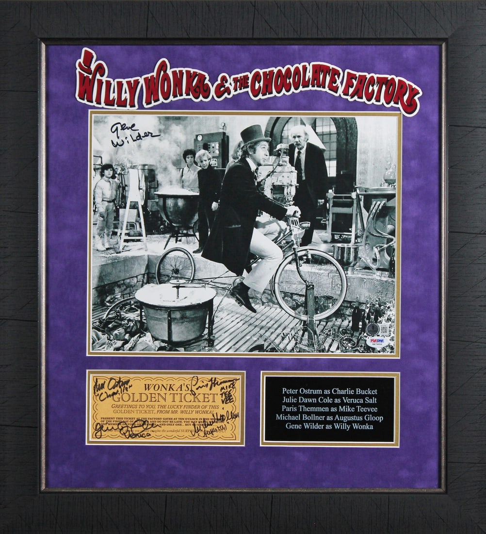 Framed Charlie and the Chocolate Factory Cast Signed Display Beckett AE13793 (1 of 5)