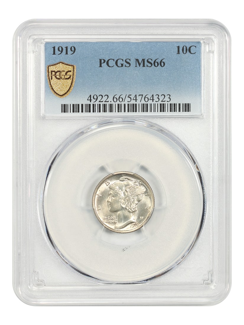 PCGS MS66 1919 Mercury Dime 10C Philadelphia (1 of 4)
