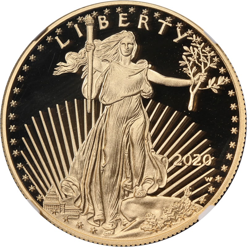 NGC PF70 Ultra Cameo 2020-W $50 Gold American Eagle Edmund Moy (1 of 4)