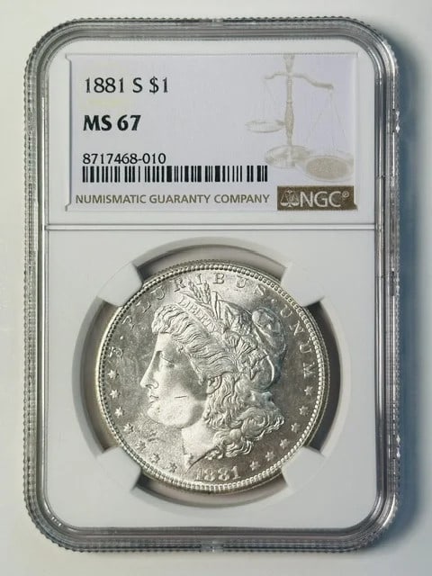 1881-S NGC MS 67 Morgan Silver Dollar Prooflike (1 of 2)