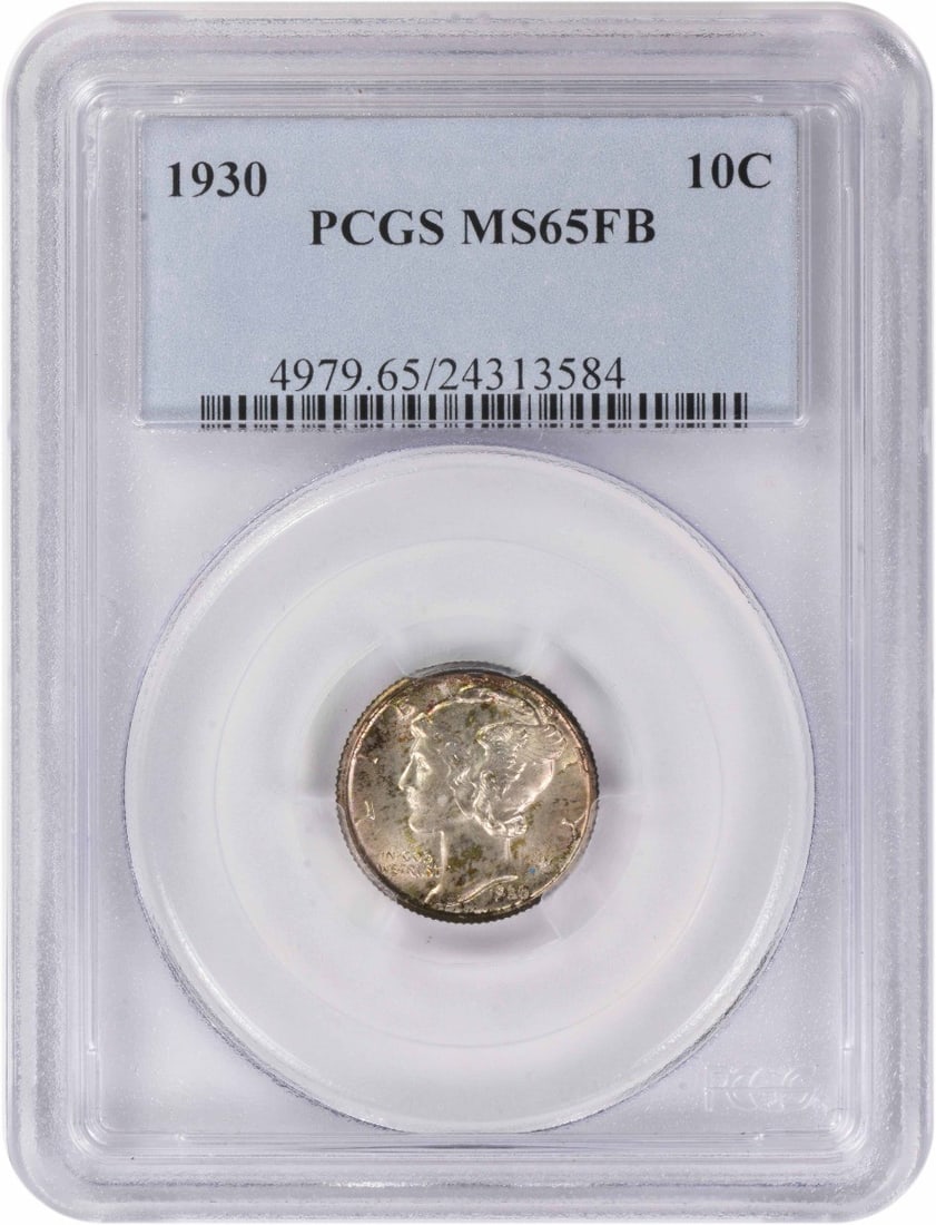 PCGS MS65FB 1930 Mercury 10C Silver Dime (1 of 4)