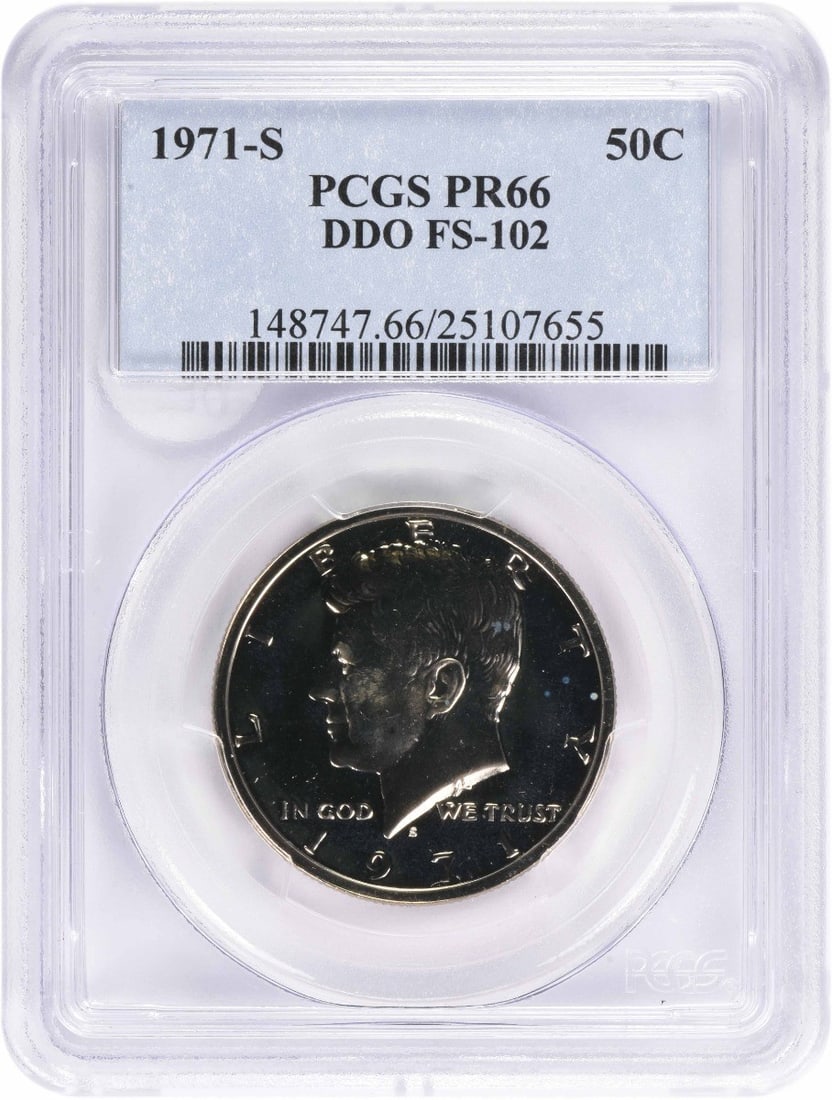 PCGS PR66 1971 S Kennedy Half Dollar FS-102 DDO Proof (1 of 2)