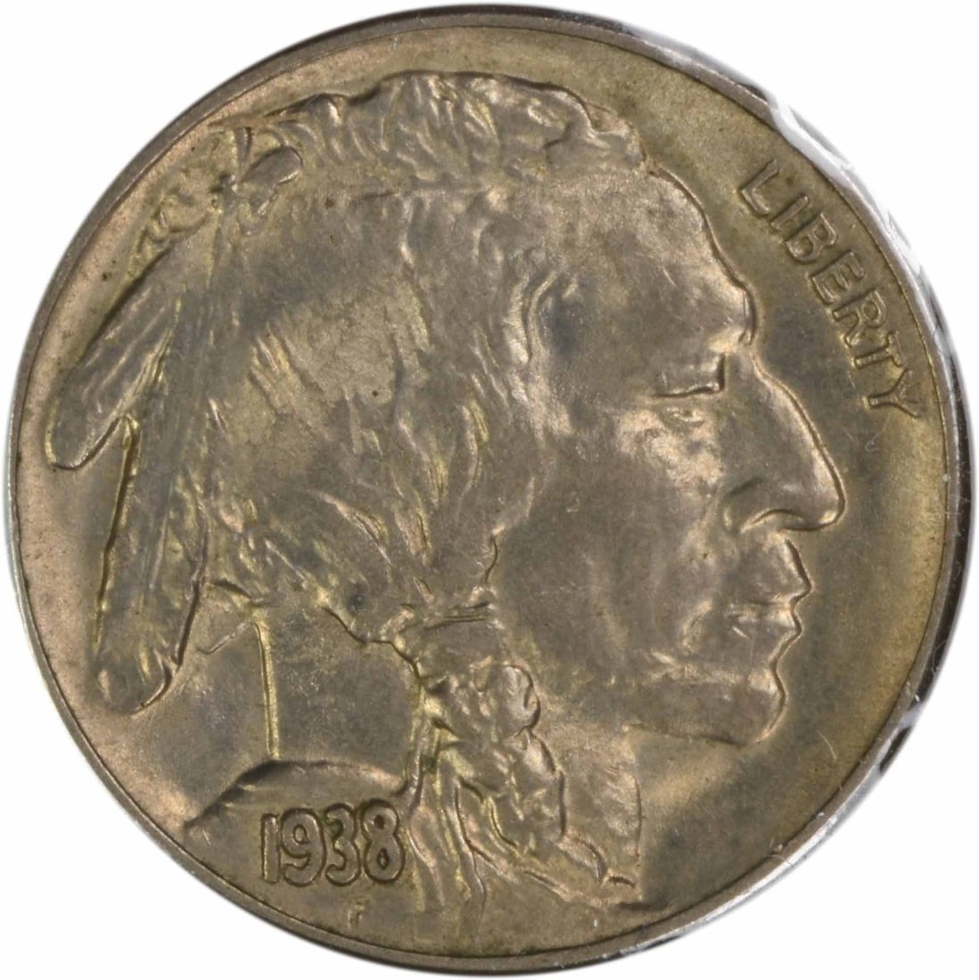 Uncirculated 1938 Denver Over San Francisco Buffalo Nickel FS-511 OMM 1: Uncirculated 1938 Denver Over San Francisco Buffalo Nickel FS-511 OMM 1 This is a 1938-D/S Buffalo Nickel OMM 1 FS-511 from the United States, featuring a D over S mint mark. The coin is uncirculated 