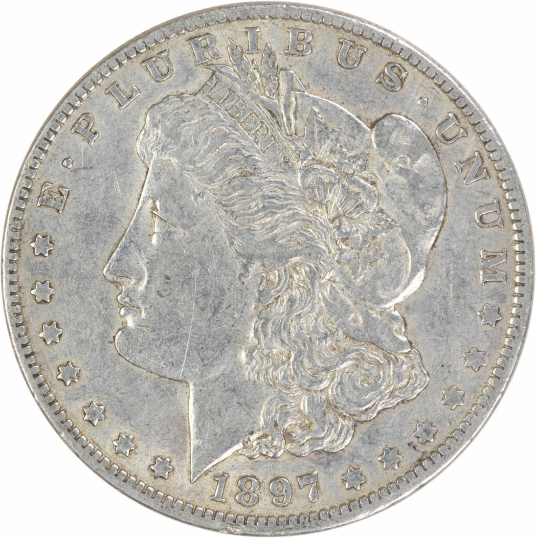 1897 O Morgan Dollar EF New Orleans Mint Uncertified: 1897 O Morgan Dollar EF New Orleans Mint Uncertified 1897-O Morgan Silver Dollar in EF grade. This circulated, uncertified coin features the classic Morgan design by George T. Morgan and is struck in 