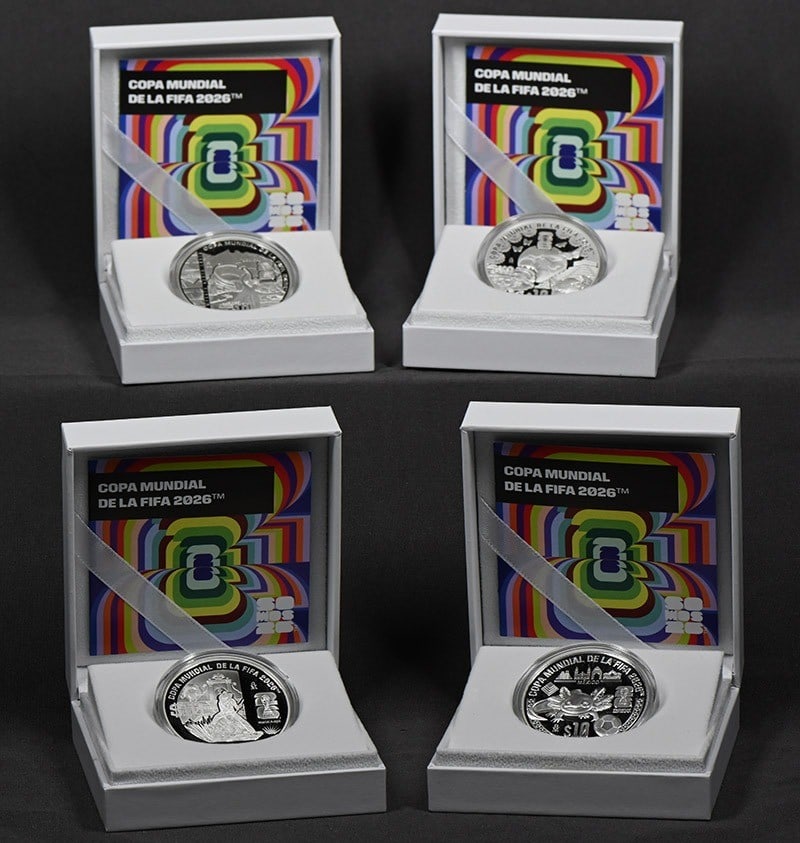 Banco de Mexico 2026 FIFA World Cup $10 silver proof 4-piece set with box COA (1 of 7)