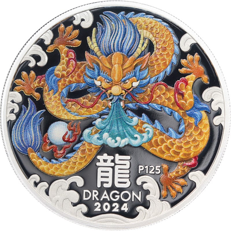 Australia 2024 Year of the Dragon Colorized 1 oz Silver Proof Coin Series III (1 of 3)