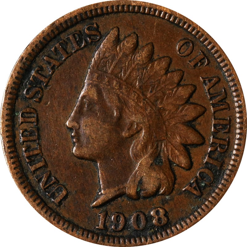 1908 San Francisco Indian Cent Copper Coin: 1908 San Francisco Indian Cent Copper Coin 1908-S Indian Cent from the United States. This copper coin is uncertified and in circulated, pre-owned condition. Specifications Coin Type: Indian Cent Year