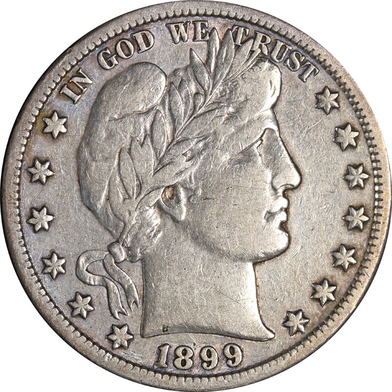 United States 1899 S Silver Barber 50C Coin (1 of 2)