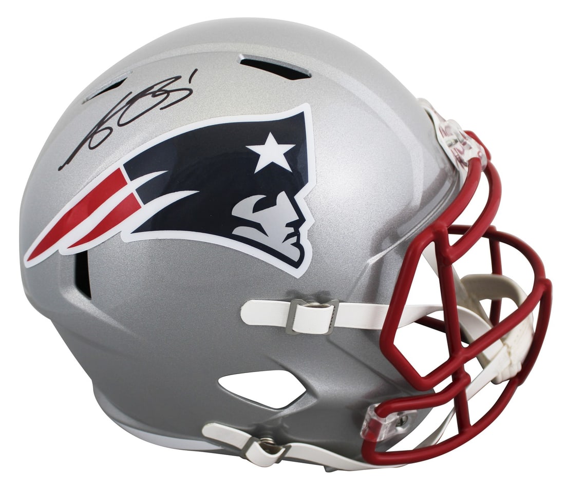 Riddell Speed Replica Helmet signed by A.J. Brown Patriots BAS Witnessed (1 of 3)