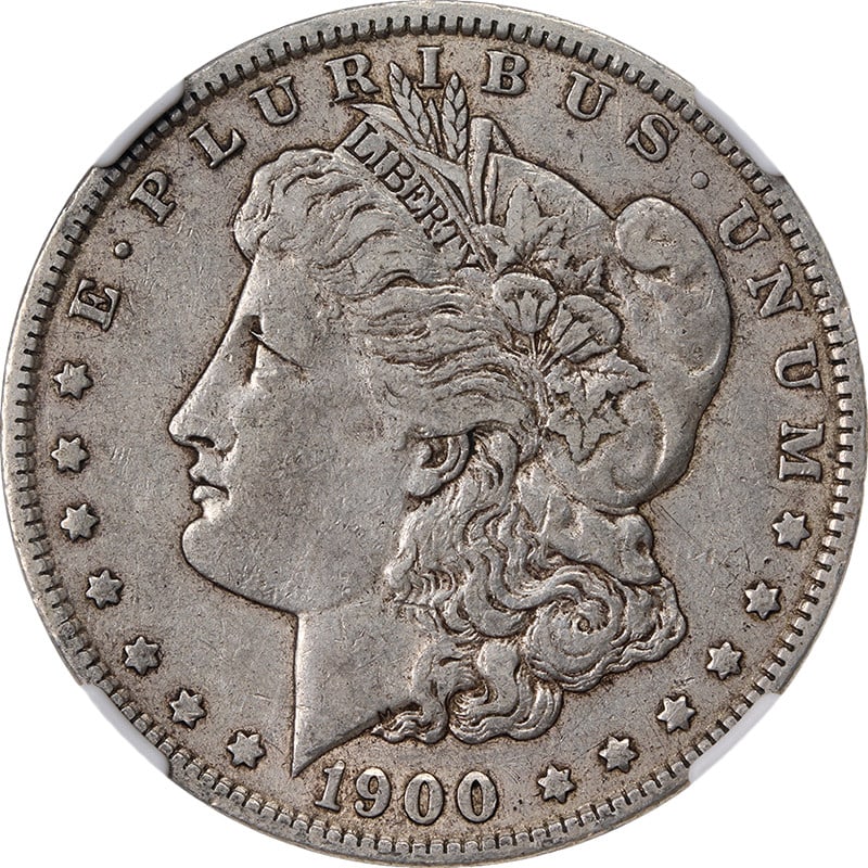 NGC VF30 1900-O/CC Morgan Silver Dollar VAM 11: NGC VF30 1900-O/CC Morgan Silver Dollar VAM 11 A 1900-O/CC Morgan Silver Dollar graded NGC VF30 and attributed as VAM 11. This circulated coin is described as having superb eye appeal, a nice strike, 