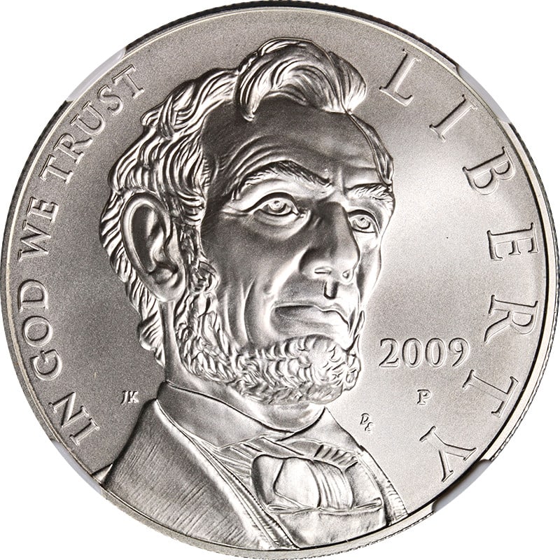 NGC MS70 2009 P Lincoln Commemorative Silver Dollar: NGC MS70 2009 P Lincoln Commemorative Silver Dollar Original 2009-P Lincoln Commemorative Silver Dollar graded NGC MS70. This uncirculated silver coin is a stock item and the photo may not be the exac