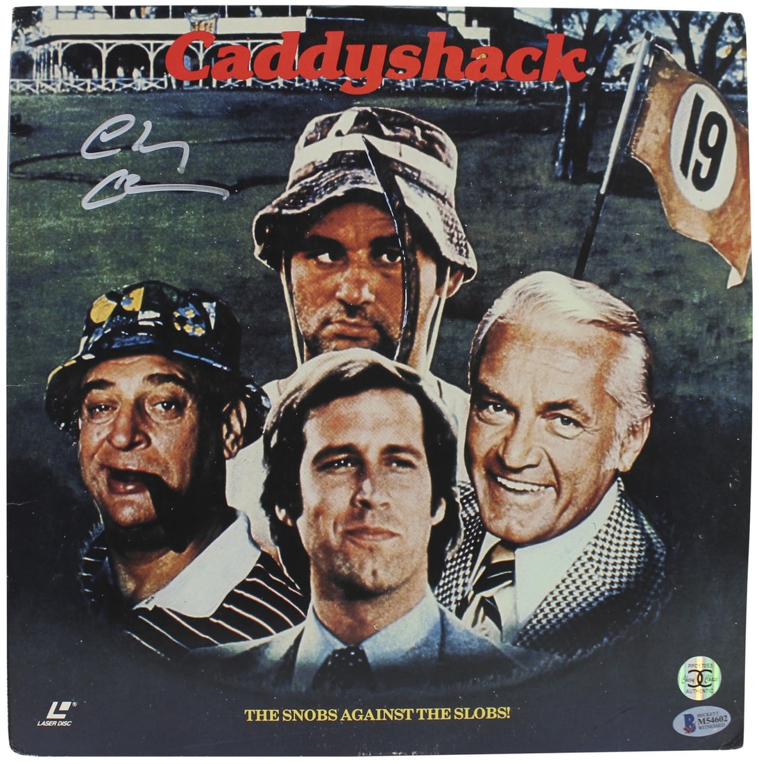 Chevy Chase Signed Caddyshack Laser Disc Cover with Disc BAS Authenticated (1 of 9)