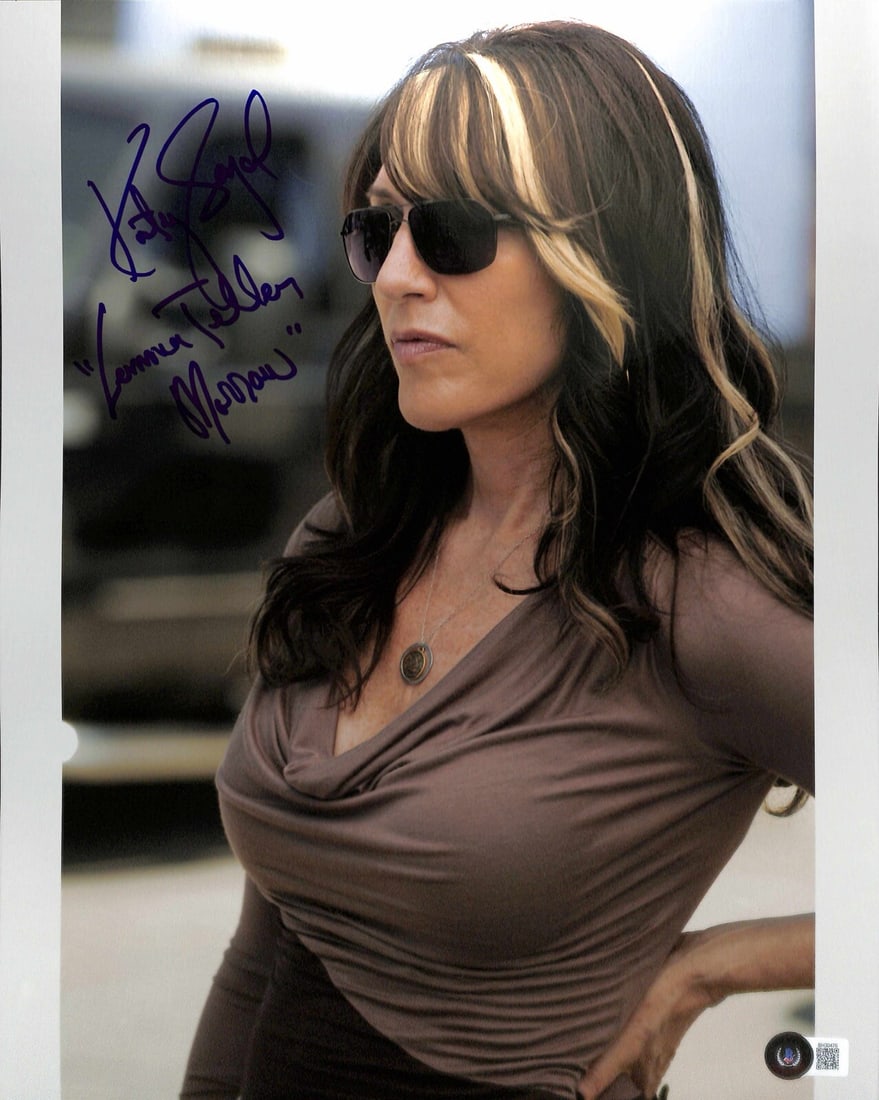 Beckett Certified Katey Sagal Signed Sons of Anarchy 11x14 Photo: Beckett Certified Katey Sagal Signed Sons of Anarchy 11x14 Photo Original 11x14 photograph signed by Katey Sagal in blue permanent marker and inscribed "Gemma Teller Morrow," her character from Sons o