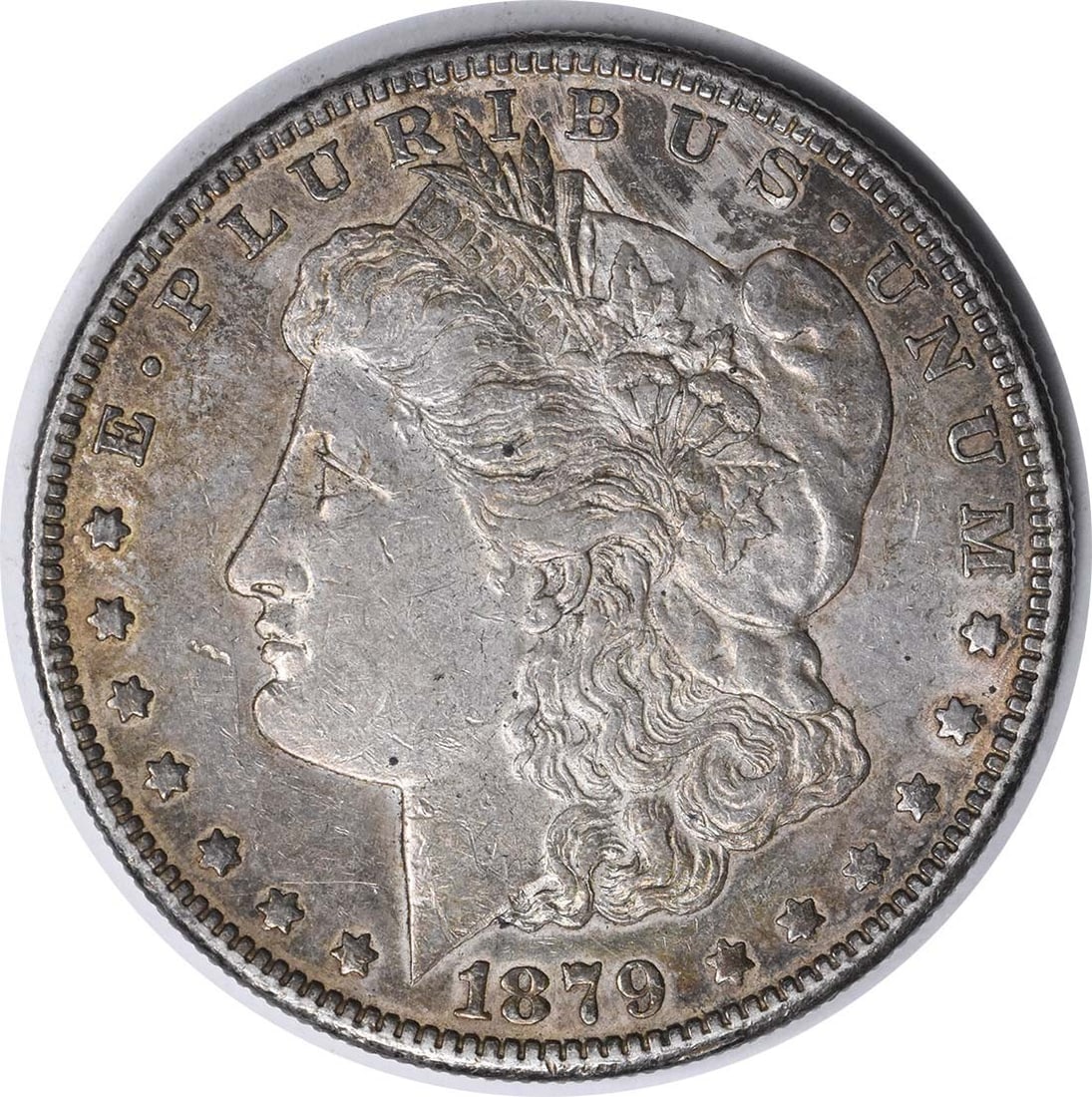 1879-S Morgan Silver Dollar by George T. Morgan Uncertified: 1879-S Morgan Silver Dollar by George T. Morgan Uncertified This 1879-S Morgan Silver Dollar showcases a striking design by George T. Morgan, featuring the reverse of 1878. Minted in San Francisco, th