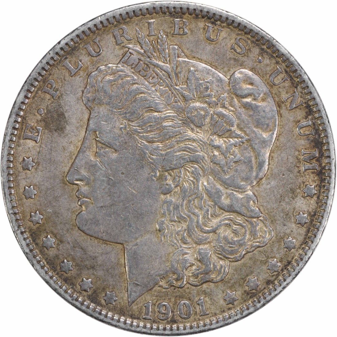 1901 EF Morgan $1 Silver Dollar Uncertified Philadelphia Mint: 1901 EF Morgan $1 Silver Dollar Uncertified Philadelphia Mint 1901 Morgan Silver Dollar in EF grade. This circulated, uncertified coin was struck in Philadelphia and features the classic Morgan design