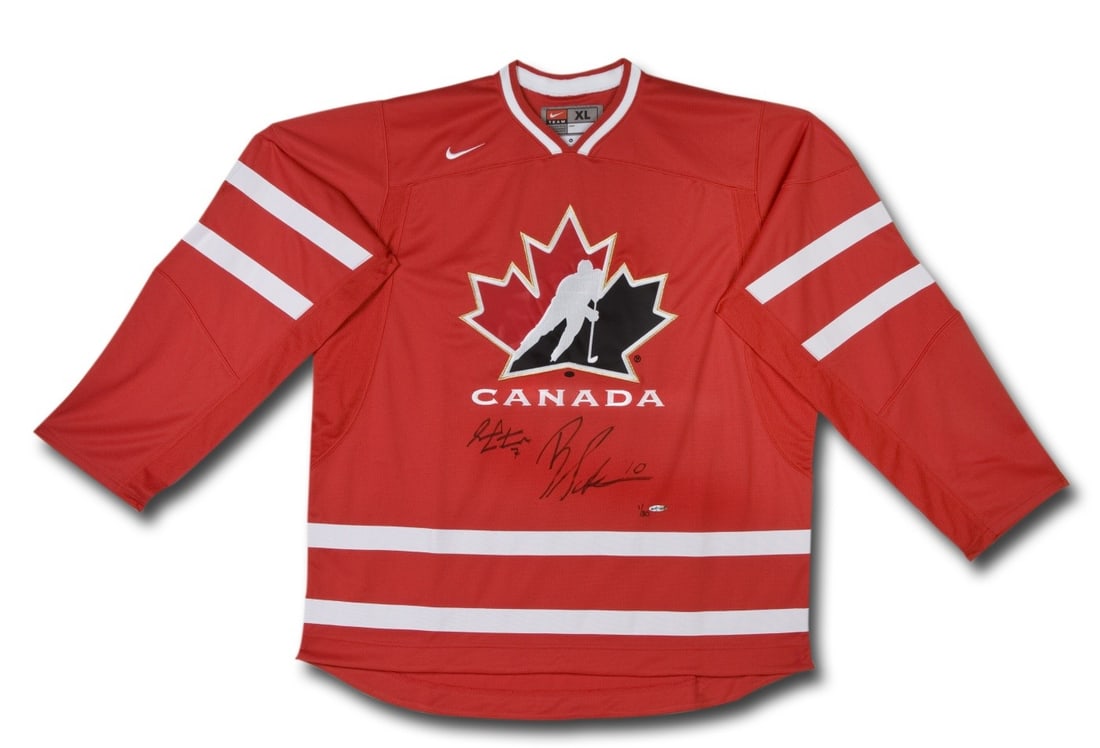 Brayden Schenn Sean Couturier Autographed Team Canada Jersey random out of #/30: Brayden Schenn Sean Couturier Autographed Team Canada Jersey random out of #/30 This is a limited edition dual autographed Team Canada jersey featuring signatures from hockey players Brayden Schenn an