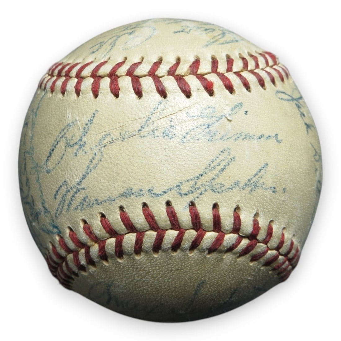 Milwaukee Braves team signed 1953 baseball with 26 autographs GAI (1 of 7)