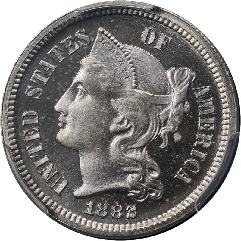 1882 PCGS PR66 CAM CAC 3 Cent Nickel Proof Coin (1 of 4)