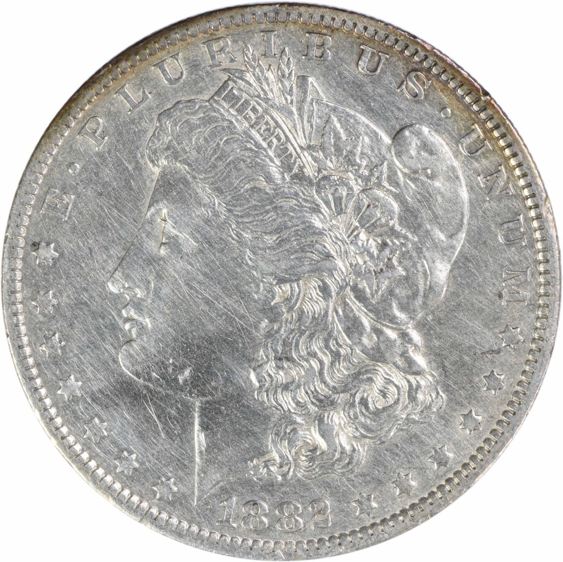 1882 O over S VAM 4 Morgan Silver Dollar EF Uncertified: 1882 O over S VAM 4 Morgan Silver Dollar EF Uncertified 1882-O/S VAM 4 Morgan Silver Dollar in circulated, Extremely Fine condition. This uncertified pre-owned coin is composed of silver and was struc