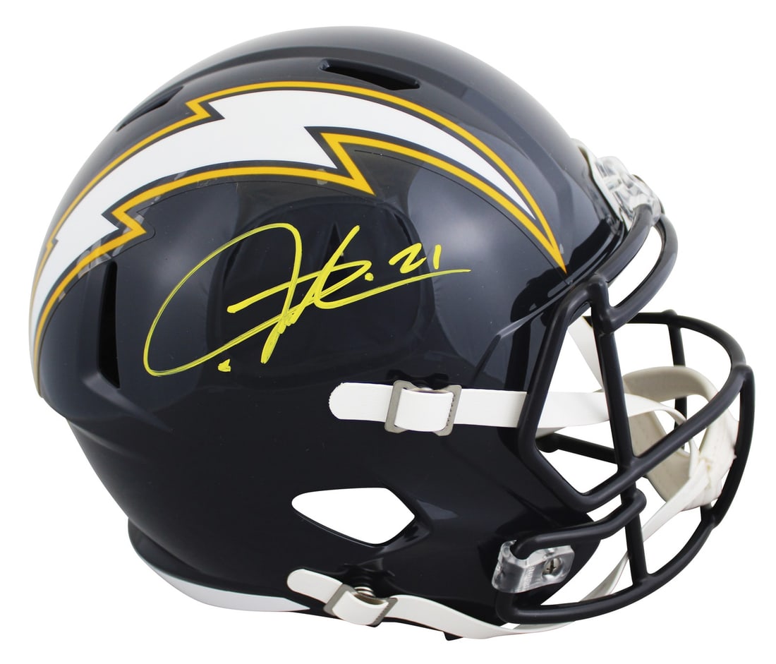 BAS witnessed LaDainian Tomlinson autographed Chargers throwback speed replica helmet (1 of 3)