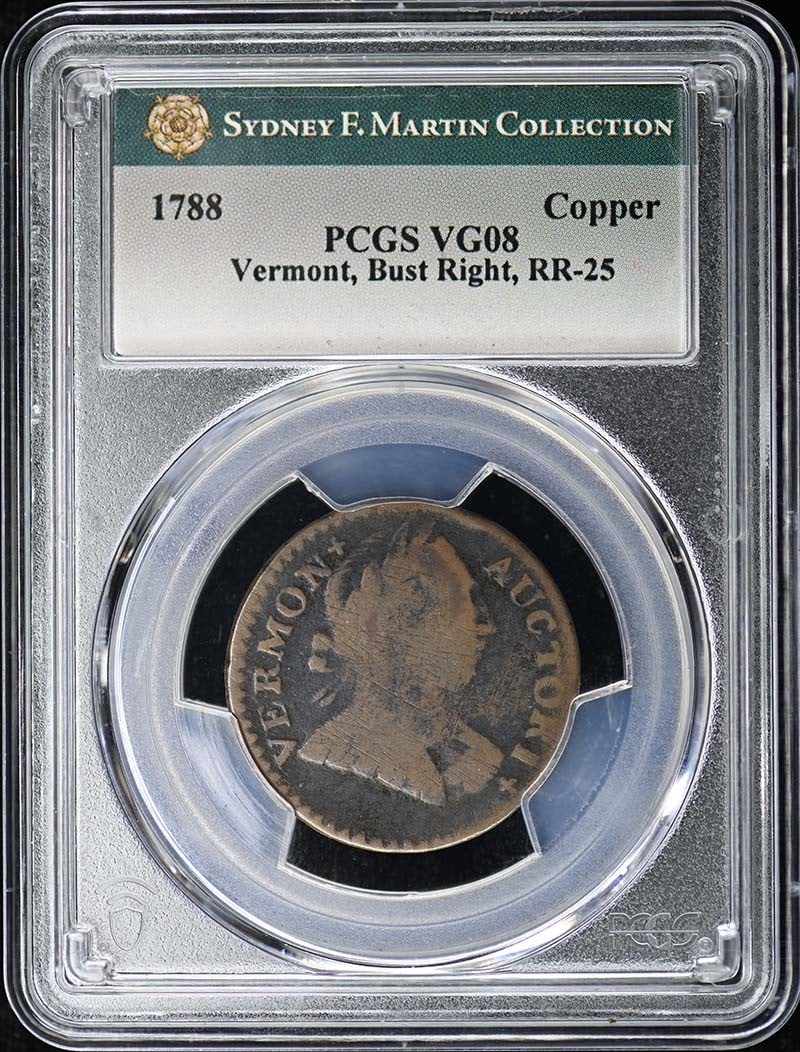 1787 Vermont Half Penny Bust Right RR-25 PCGS VG8BN (1 of 5)
