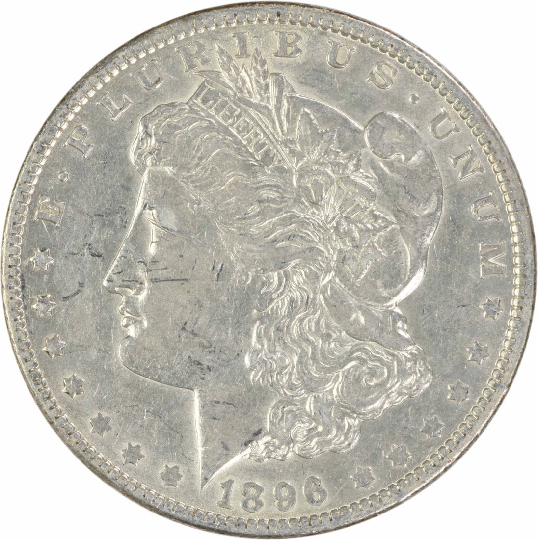 AU 1896-O $1 Morgan Silver Dollar Uncertified: AU 1896-O $1 Morgan Silver Dollar Uncertified An 1896-O Morgan Silver Dollar in AU grade, offered as an uncertified circulated coin. It is a pre-owned United States issue with the classic Morgan desig