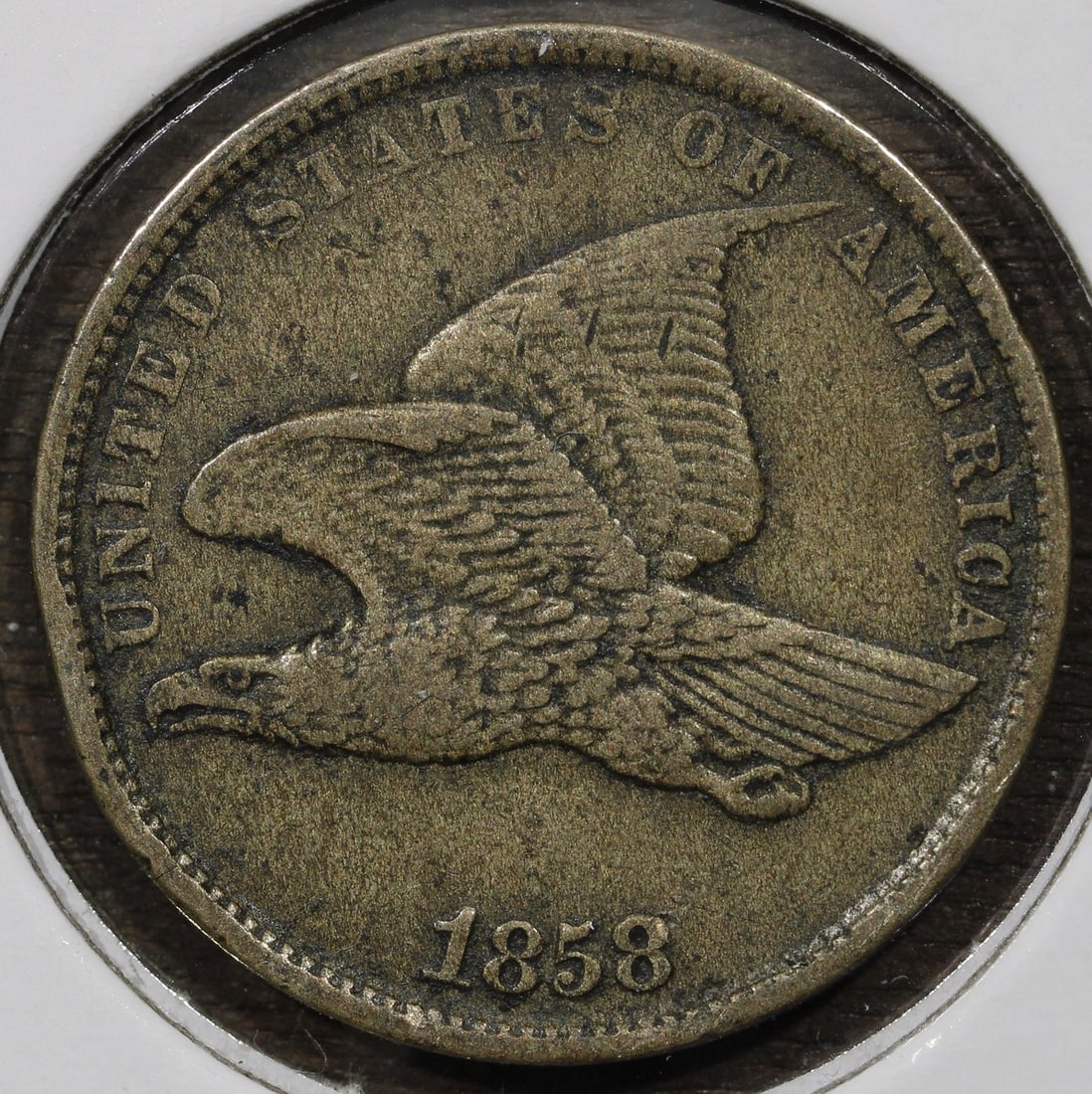 1858 Small Letters Flying Eagle 1C Cent XF BN (1 of 2)