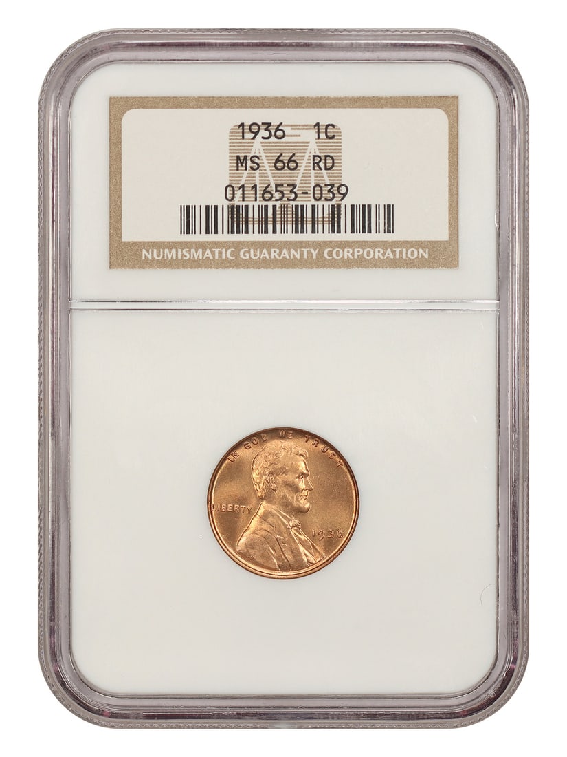 NGC MS66RD 1936 Lincoln Wheat Cent 1C Philadelphia RD (1 of 4)