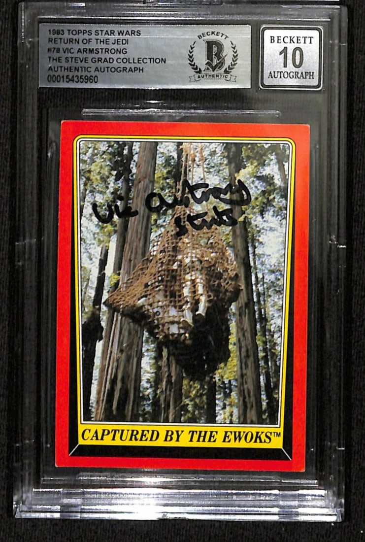 Beckett Slabbed Star Wars Return of the Jedi Card #78 Signed by Vic Armstrong (1 of 1)
