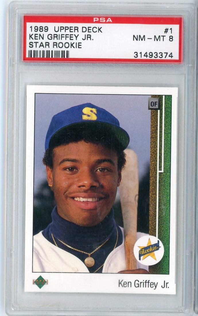PSA 8 Ken Griffey Jr 1989 Upper Deck #1 Star Rookie Card (1 of 2)