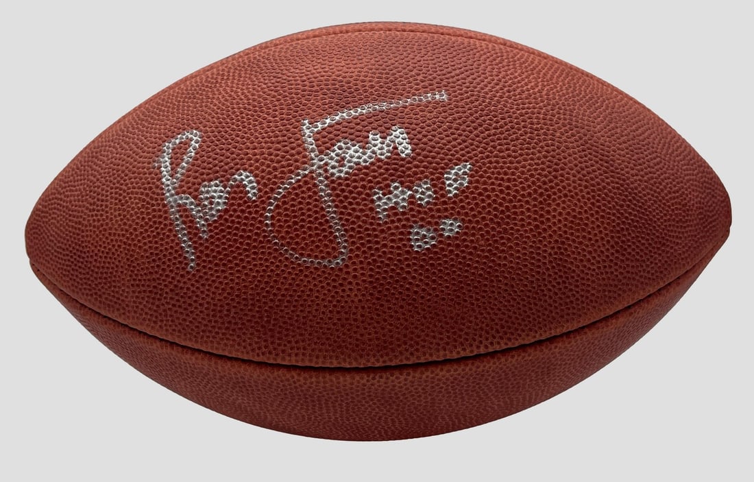 Minnesota Vikings NFL Leather Football Signed by Ron Yary with HOF Inscription JSA (1 of 4)
