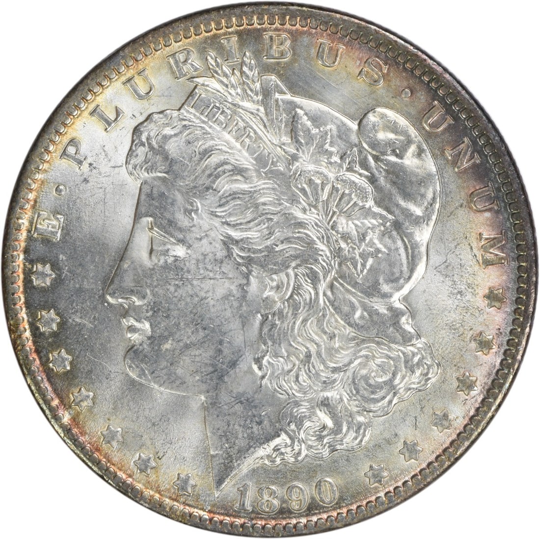 Uncirculated 1890 Morgan Silver Dollar BU Grade Uncertified US Coin: Uncirculated 1890 Morgan Silver Dollar BU Grade Uncertified US Coin This 1890 Morgan Silver Dollar is an uncirculated coin in Brilliant Uncirculated (BU) grade. Composed of silver, it was minted in th