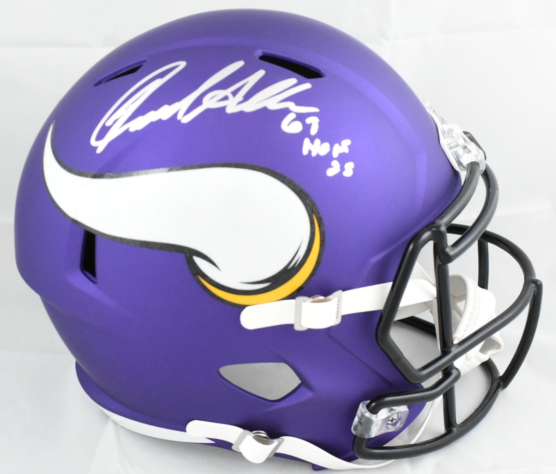 Minnesota Vikings Speed Full Size Helmet Signed by Jared Allen with Beckett Hologram: Minnesota Vikings Speed Full Size Helmet Signed by Jared Allen with Beckett Hologram This is a pre-owned Minnesota Vikings full-size Speed helmet autographed by Jared Allen. The helmet is an original 