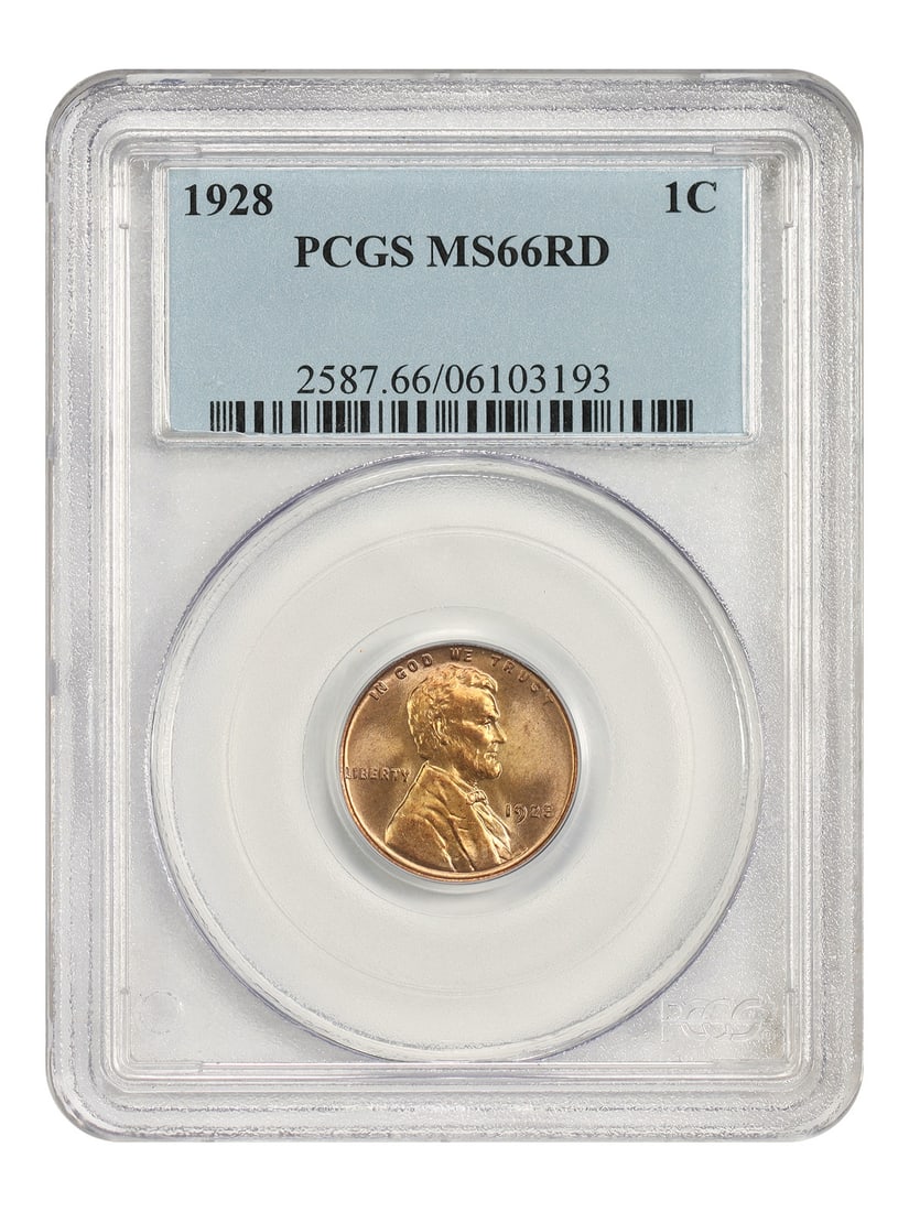 PCGS MS66RD 1928 Lincoln Wheat Cent 1C Red Philadelphia (1 of 4)