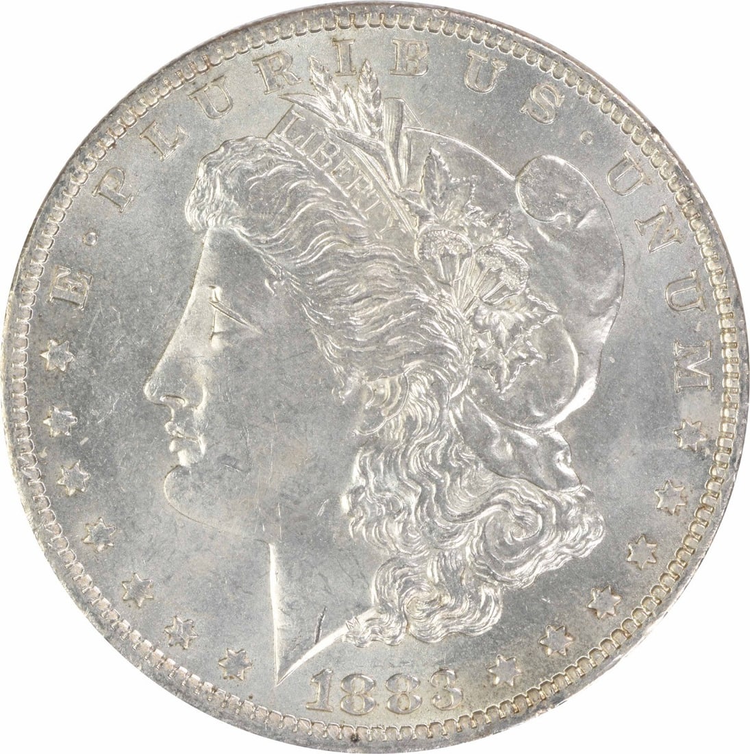 1883 O Morgan Silver Dollar $1 MS63 Uncertified: 1883 O Morgan Silver Dollar $1 MS63 Uncertified 1883-O Morgan Silver Dollar in uncirculated, pre-owned condition. This silver $1 coin is listed as Choice BU and graded MS63, with uncertified status. S