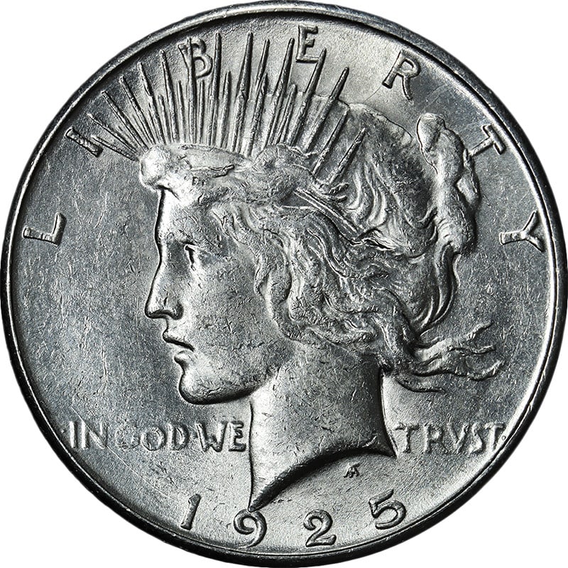 1925 S Peace Dollar Silver Uncirculated BU (1 of 2)