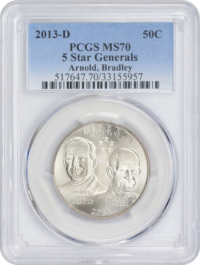 2013-D 5-Star Generals Half Dollar MS70 PCGS Commemorative Coin (1 of 2)