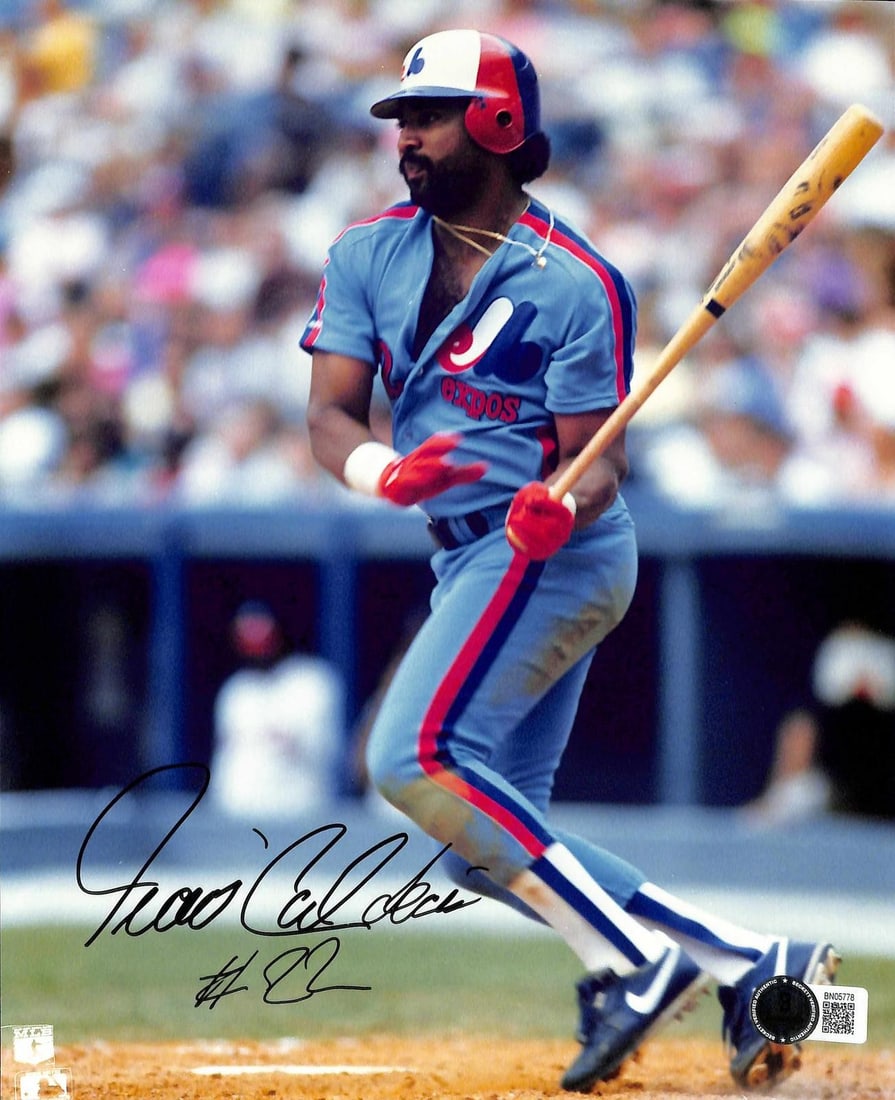 Beckett authenticated 8x10 Photo File photo signed by Ivan Calderon Expos (1 of 1)