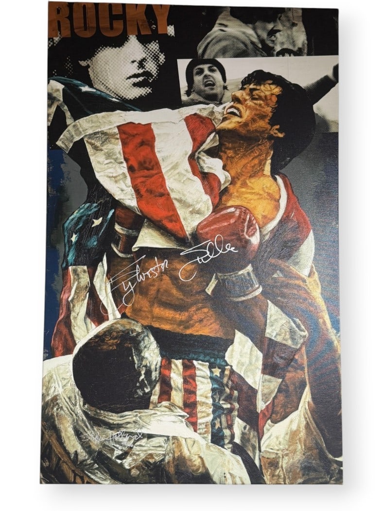 28X42 Rocky Canvas Print Signed by Sylvester Stallone Stephen Holland (1 of 3)