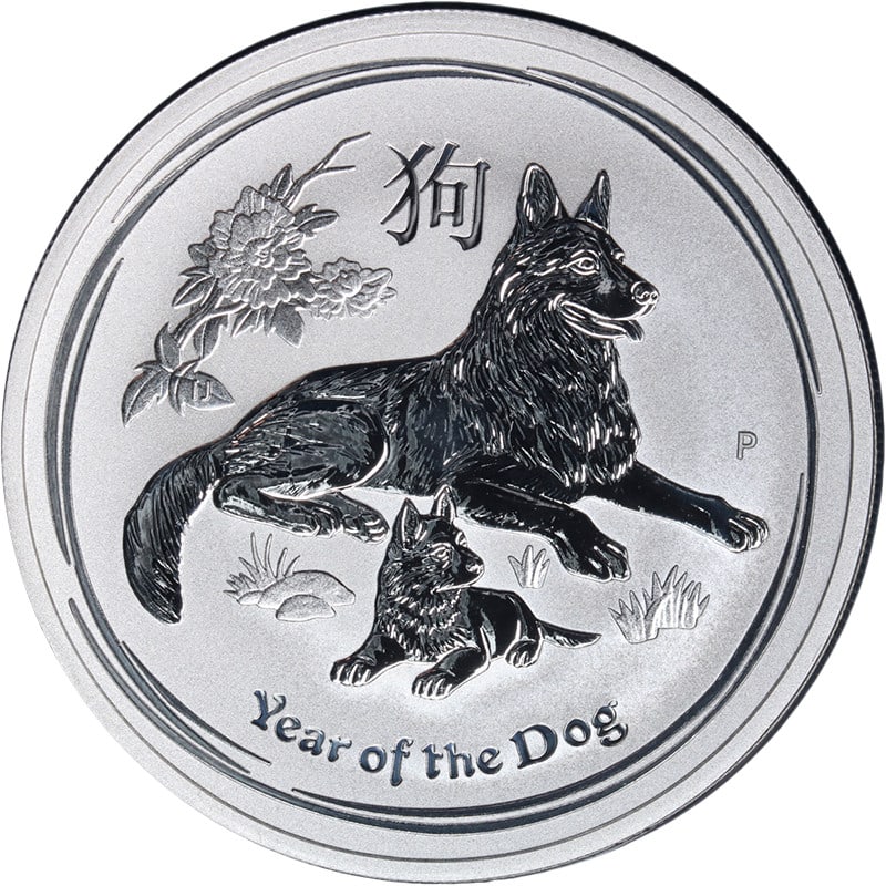 Australia 2018 Lunar Series II Year of the Dog 1 oz .999 Silver $1 Coin: Australia 2018 Lunar Series II Year of the Dog 1 oz .999 Silver $1 Coin Original 2018 Australia Year of the Dog Lunar Series II $1 silver coin. This 1 ounce piece is uncirculated and a hand-picked coi