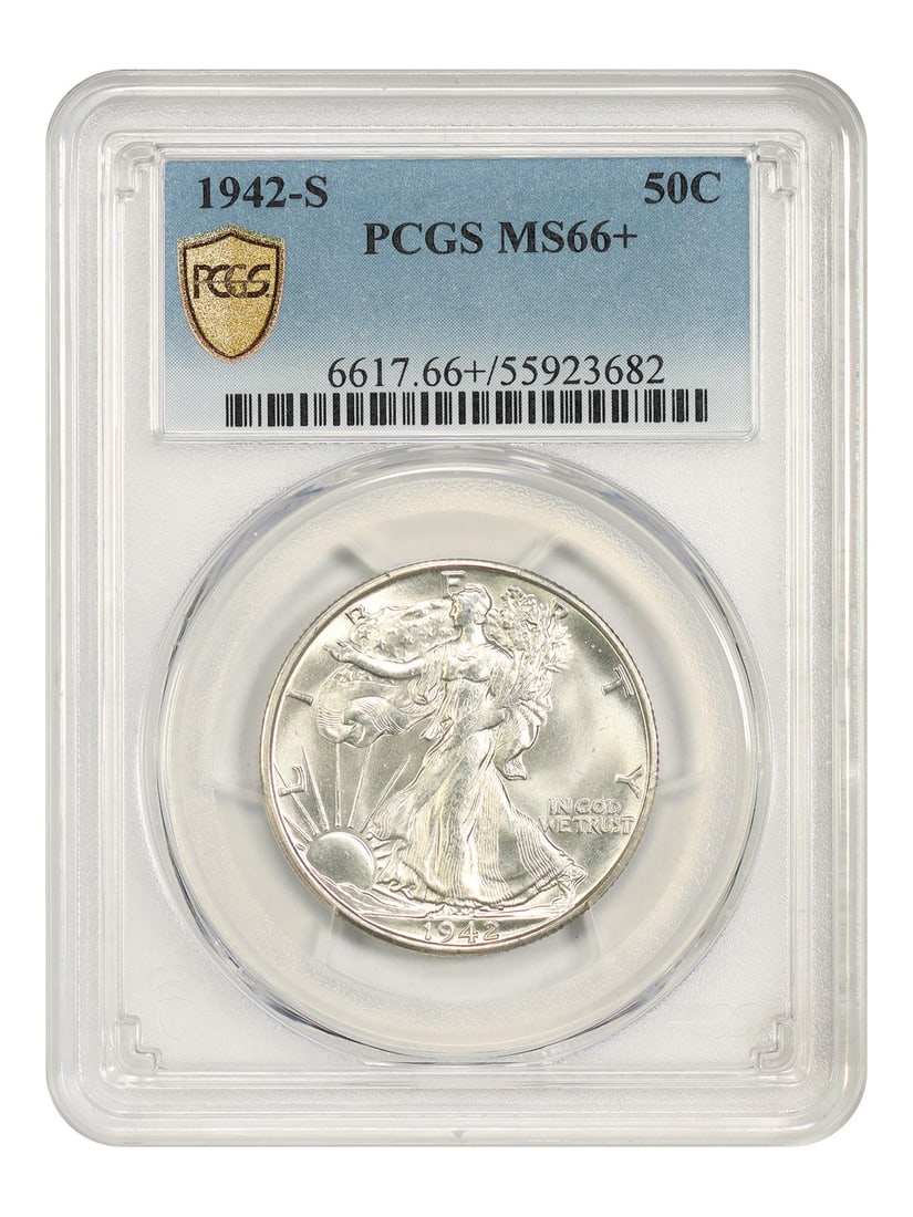 PCGS MS66+ 1942-S Walking Liberty Half Dollar 50C (1 of 5)