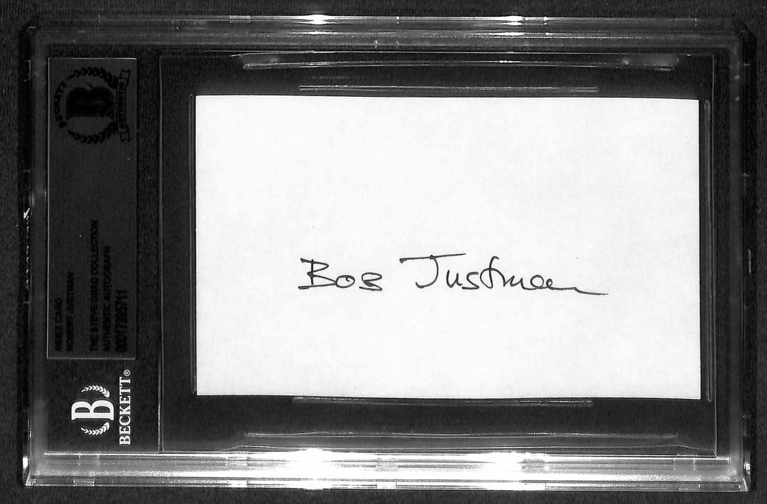 Beckett Authenticated Robert Justman Signed 3x5 Index Card (1 of 1)