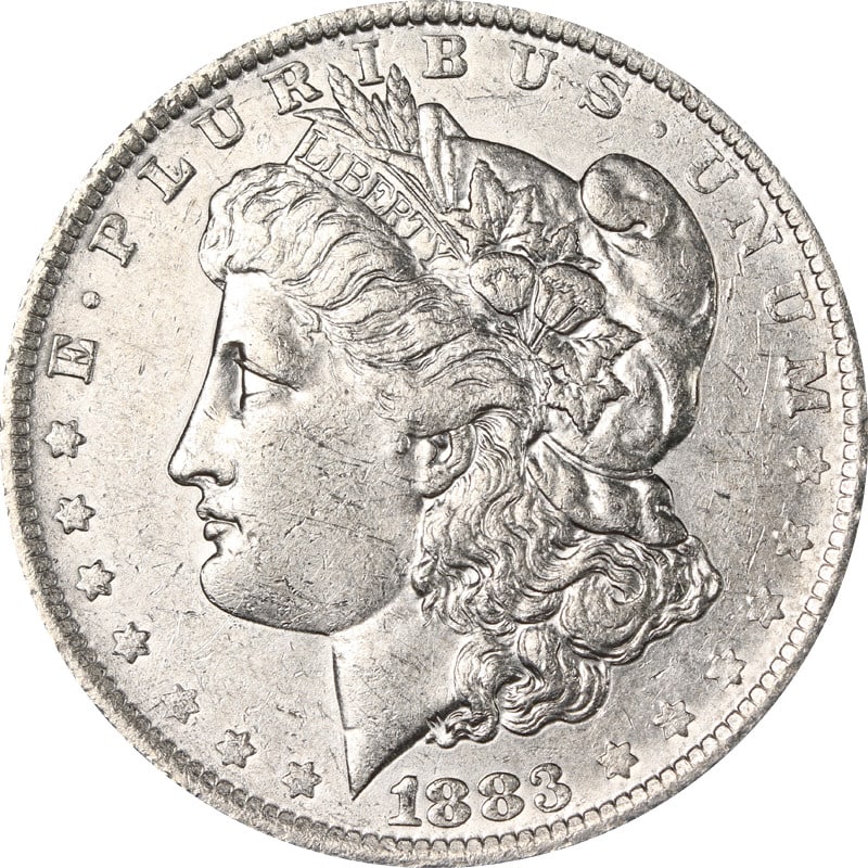 1883 O over O Morgan silver dollar: 1883 O over O Morgan silver dollar This is a circulated 1883-O/O Morgan Silver Dollar from the United States. The coin is composed of silver with a fineness of 0.9 and originates from the New Orleans 