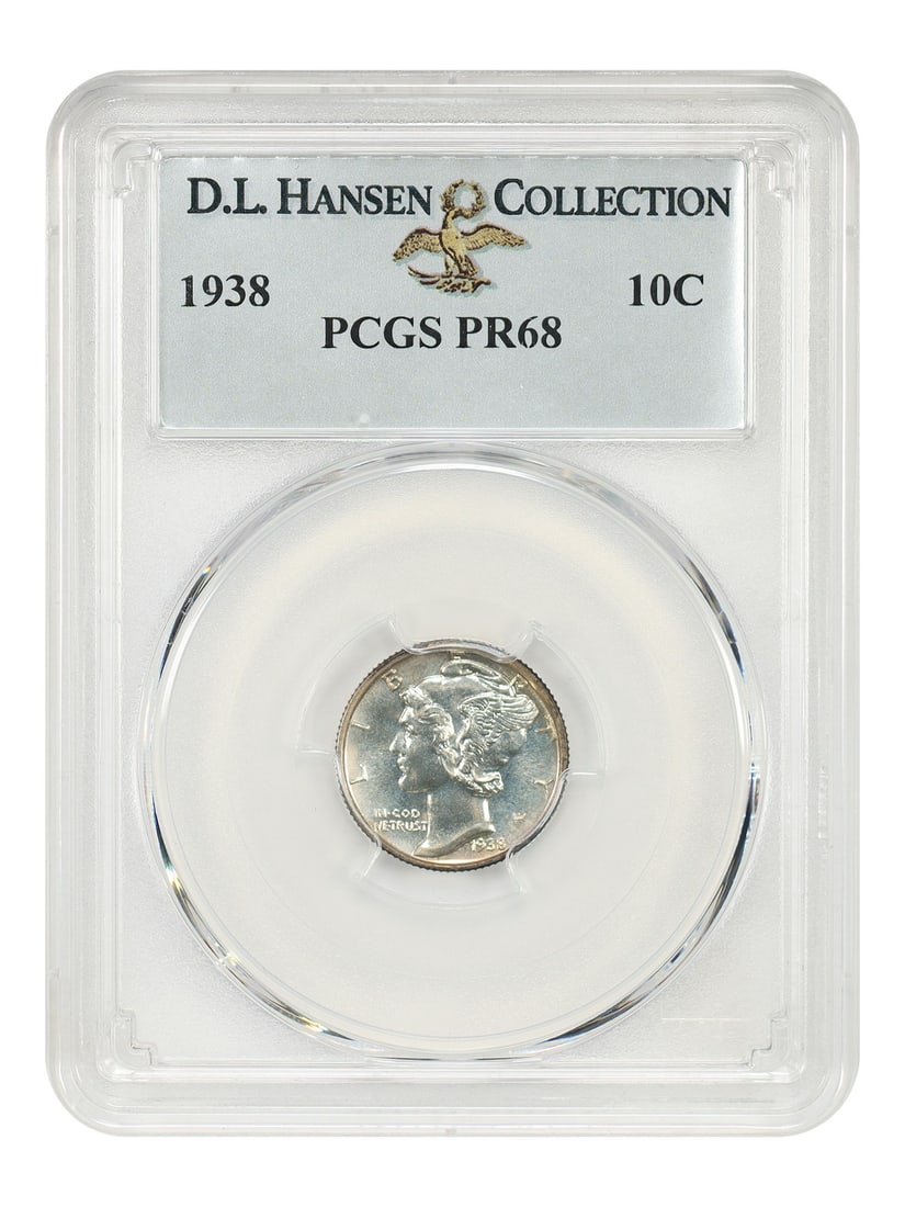 Mercury Dime 1938 10C PCGS PR68 Philadelphia Issue (1 of 6)